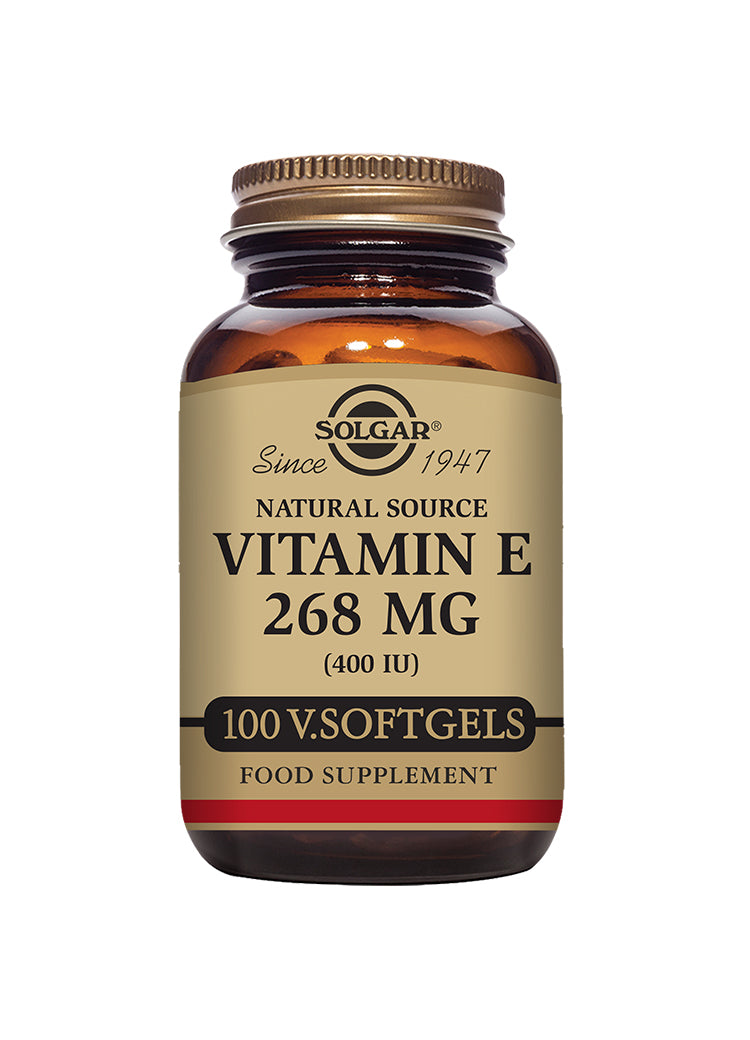 Natural Source Vitamin E 268 mg (400 IU) 100 softgels kapslar - Solgar