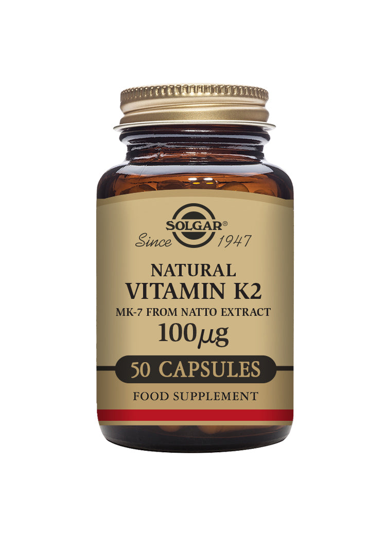 Natural Vitamin K2(MK-7) 100 µg 50 kapslar - Solgar