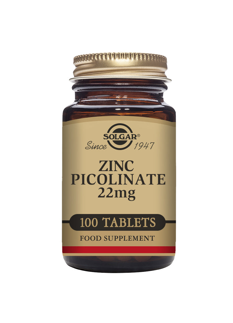 Zinc Picolinate 22mg 100 tabletter - Solgar