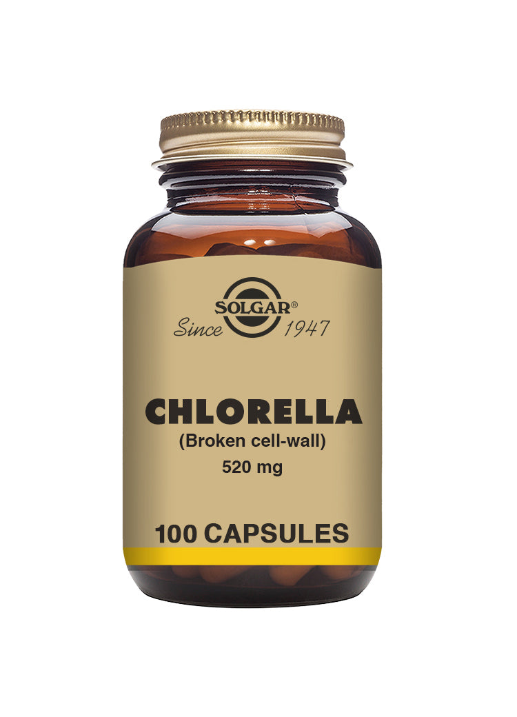 Chlorella 520 mg (bruten cellvägg) 100 Kapslar - Solgar