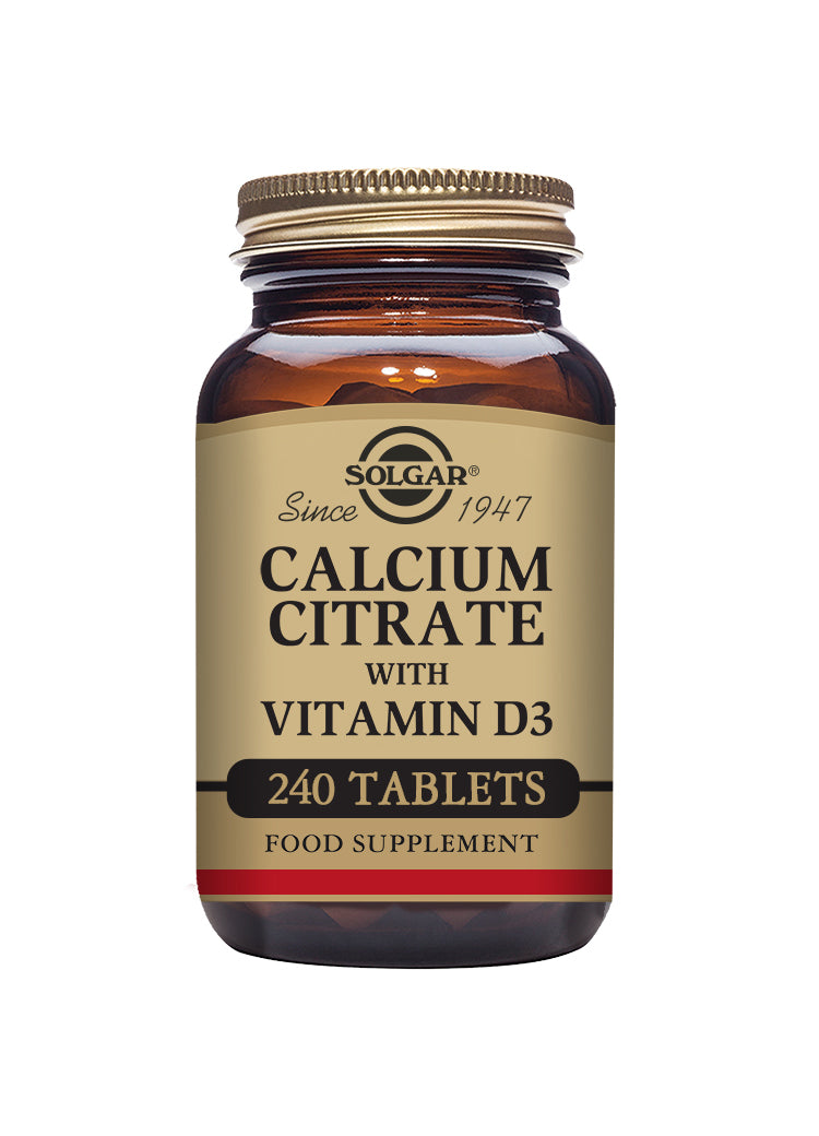 Calcium Citrate with Vitamin D3 240 tabletter - Solgar