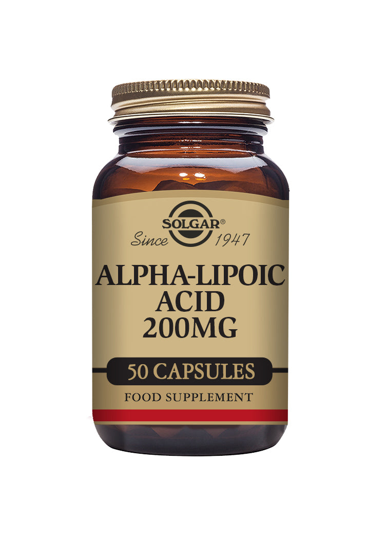 Alpha Lipoic Acid 200mg (liponsyra) 50 kapslar - Solgar