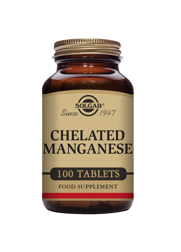 Chelated Manganese ( Mangan) 8mg 100 tabletter - Solgar