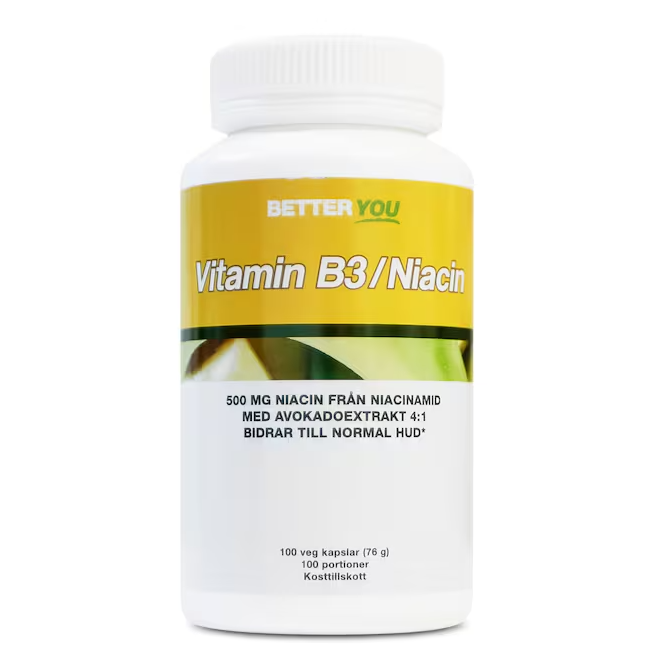 Vitamin B3 / Niacin 100 kapslar - Better You