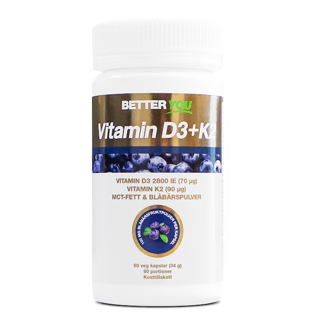 Vitamin D3+K2 60 kapslar - Better You