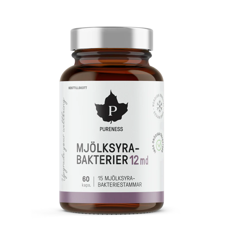 Mjölksyrabakterier 12 md 60 kapslar - Pureness