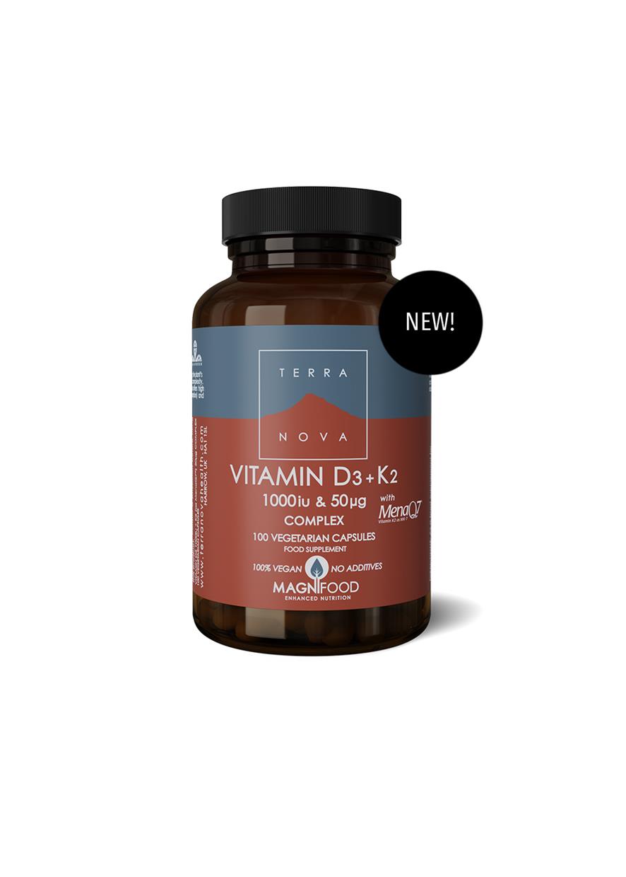 Vitamin D3 2000iu & K2 100µg Complex 50 kapslar - Terranova