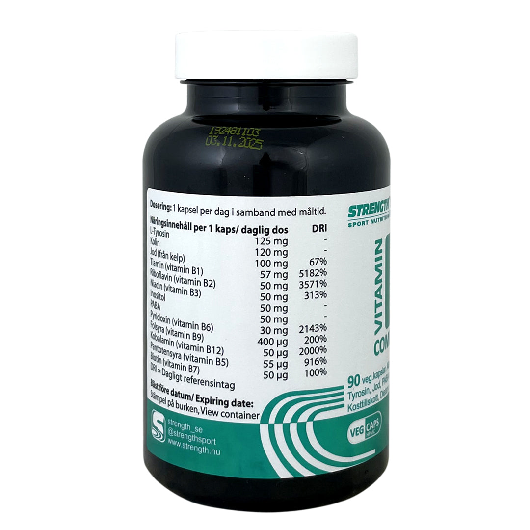 Vitamin B-Complex + 90 kapslar - Strength Sport Nutrition