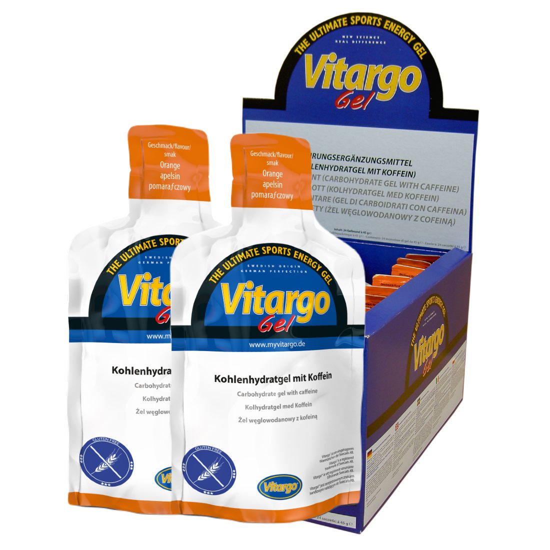 Vitargo Gel med koffein, 45g x24 - Vitargo