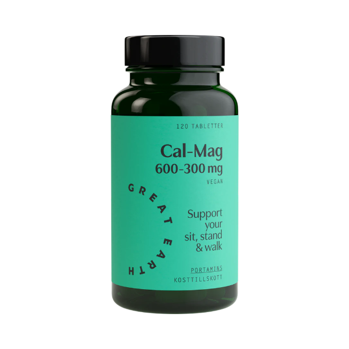 Cal/Mag 600/300 mg 120 tabletter - Great Earth