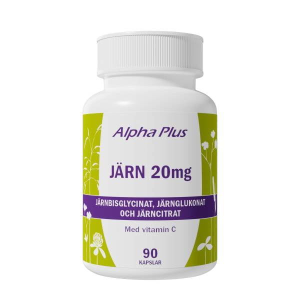 Järn 20mg 90 kapslar - Alpha Plus