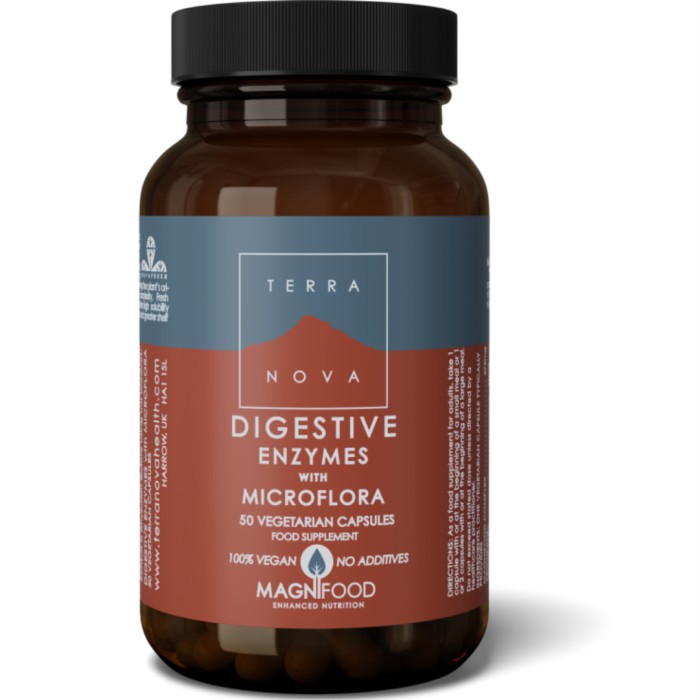 Digestive Enzymes with Microflora 50 kapslar - Terranova