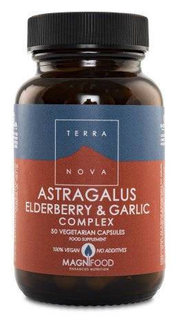 Astragalus Elderberry & Garlic Complex 50 kapslar - Terranova