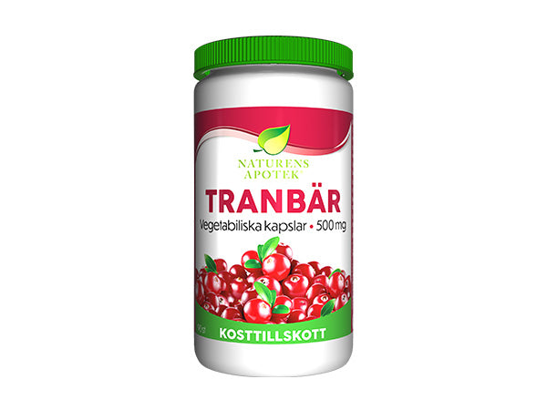 Tranbärskapsel vegetabilisk 500mg - Naturens Apotek